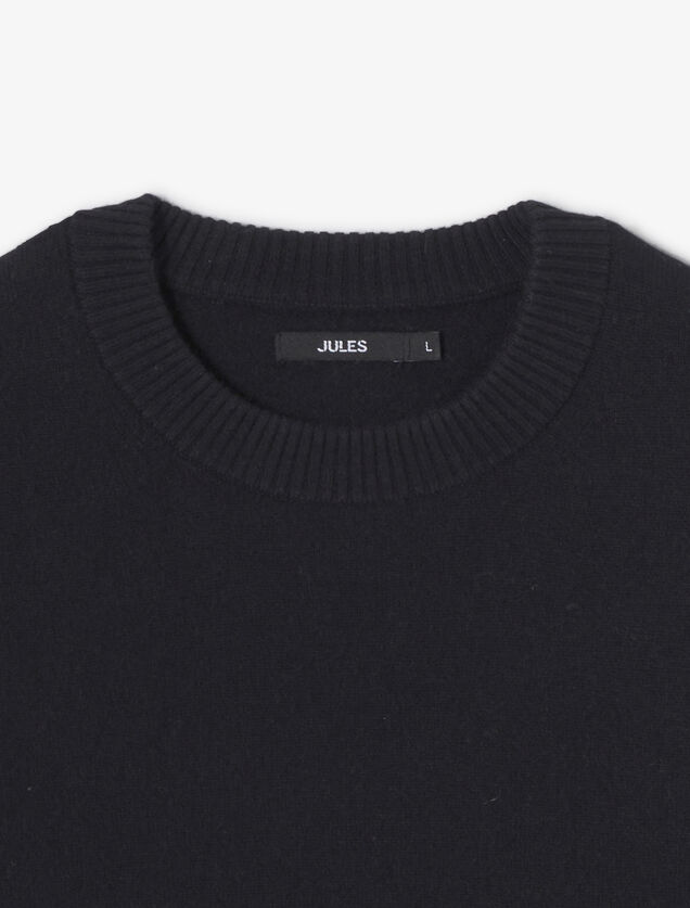 Pull col rond m&eacute;rinos cachemire