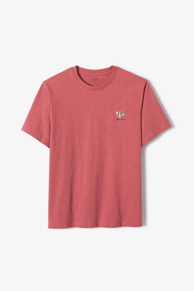 Tee shirt mati&egrave;re flamm&eacute;e broderie poitrine