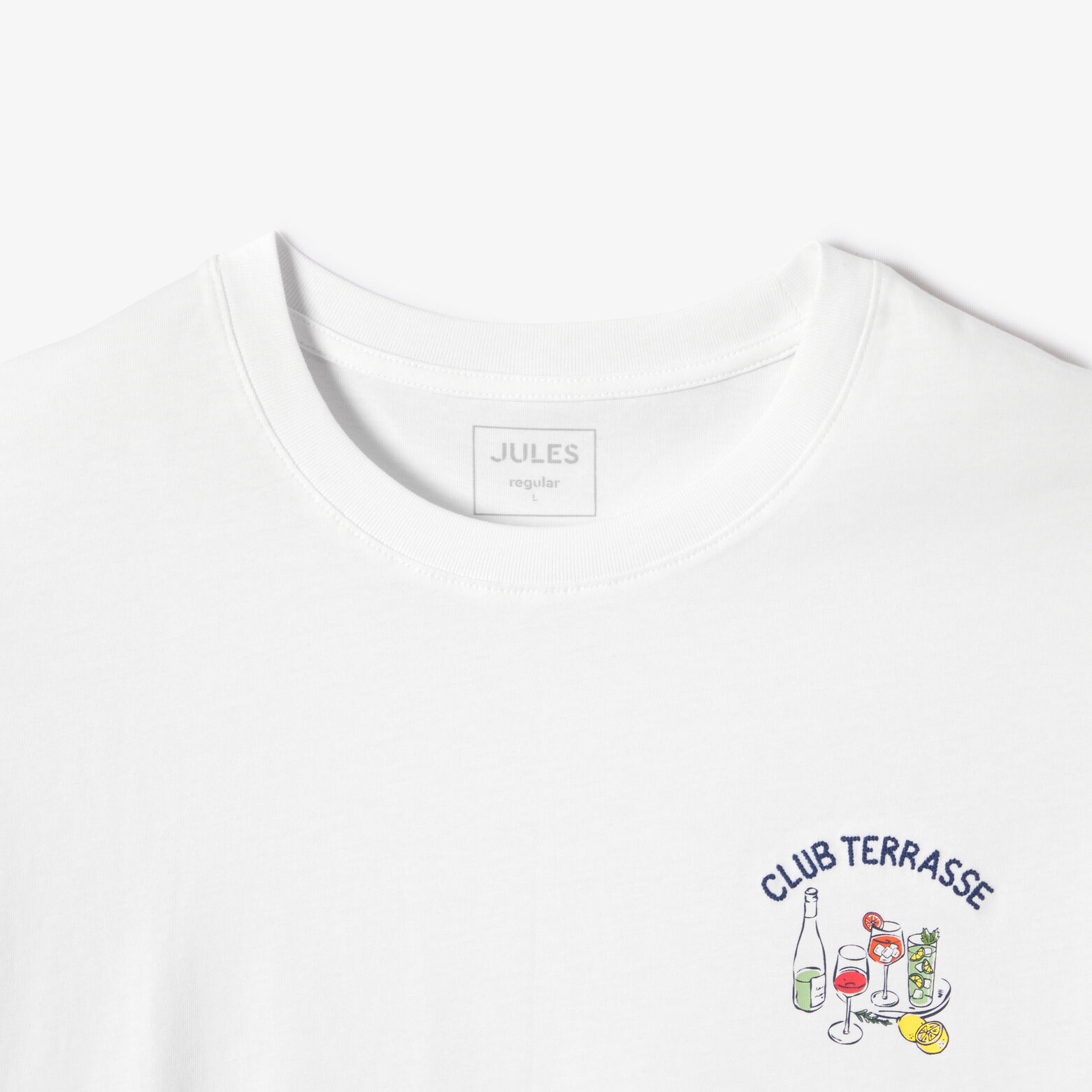 Tee shirt mati&egrave;re flamm&eacute;e imprim&eacute; club terrasse