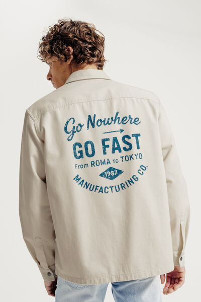 Surchemise en coton imprim&eacute;e