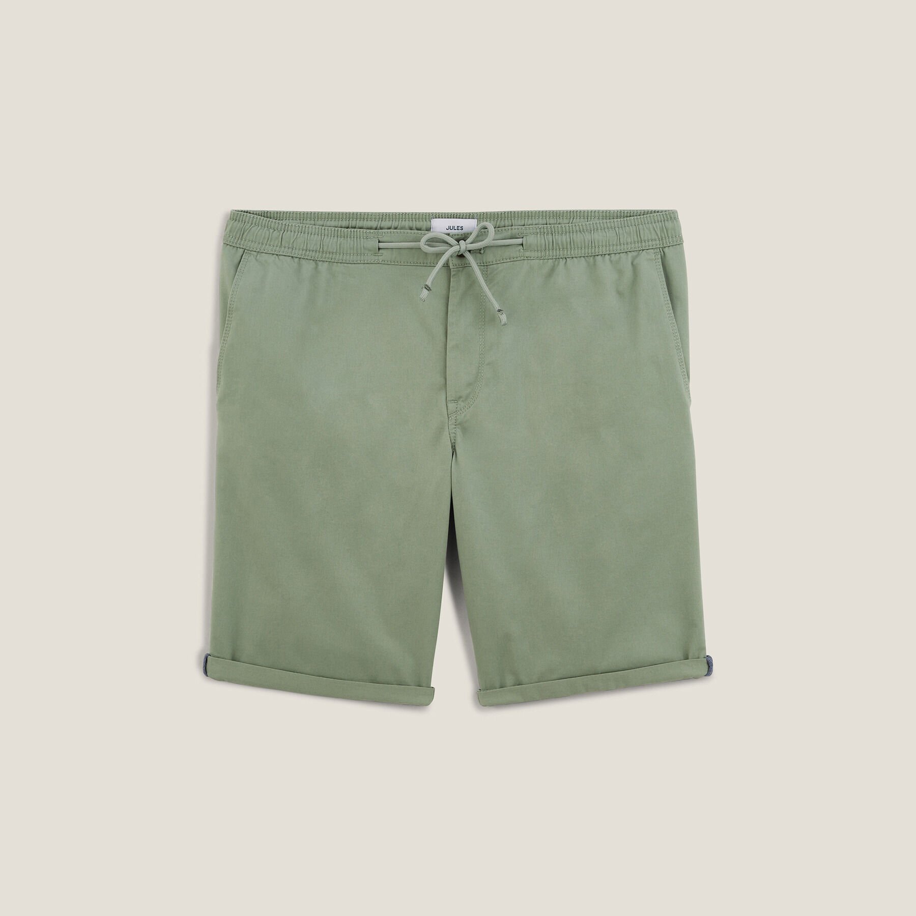 Bermuda chino taille lastiqu e Vert clair Jules