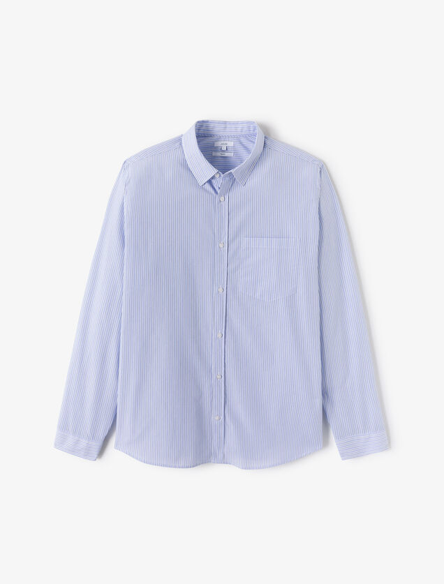 Gestreept hemd in katoen