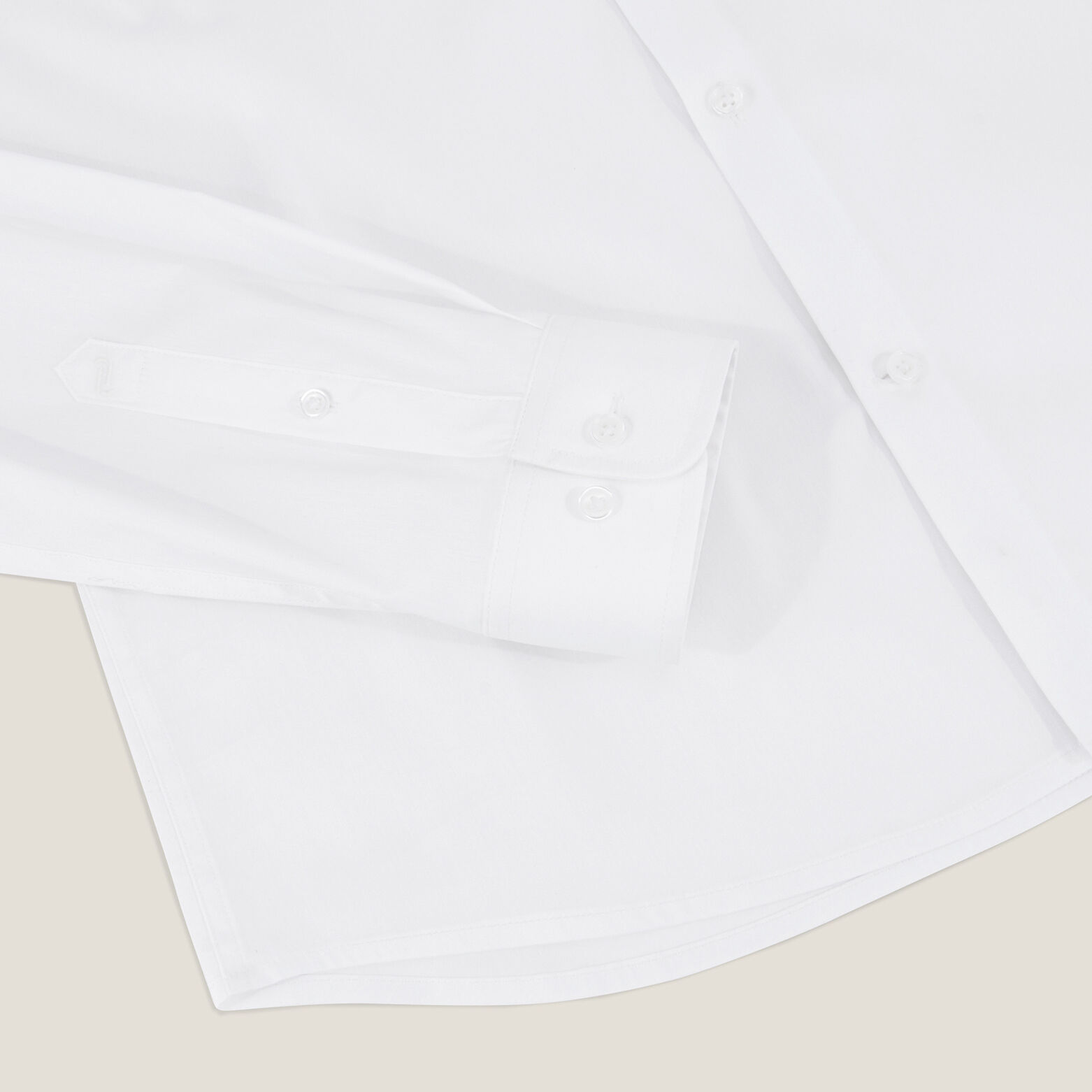 Extraslim effen hemd in gerecyclede polyamide