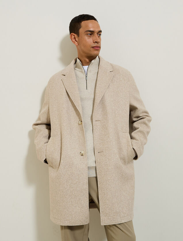 Manteau hiver long col tailleur