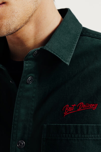 Overhemd in katoen met print