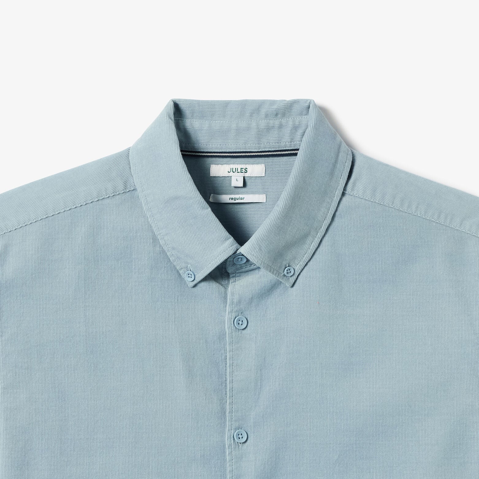 Chemise en velours c&ocirc;tel&eacute; unie
