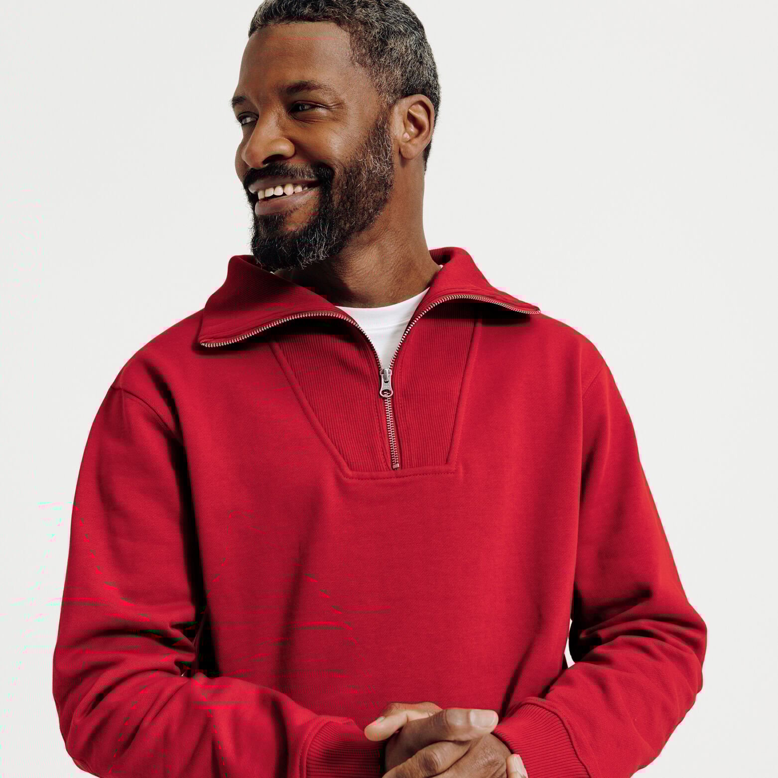 Sweat col camionneur zipp&eacute;