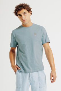 Tee shirt mati&egrave;re flamm&eacute;e broderie poitrine