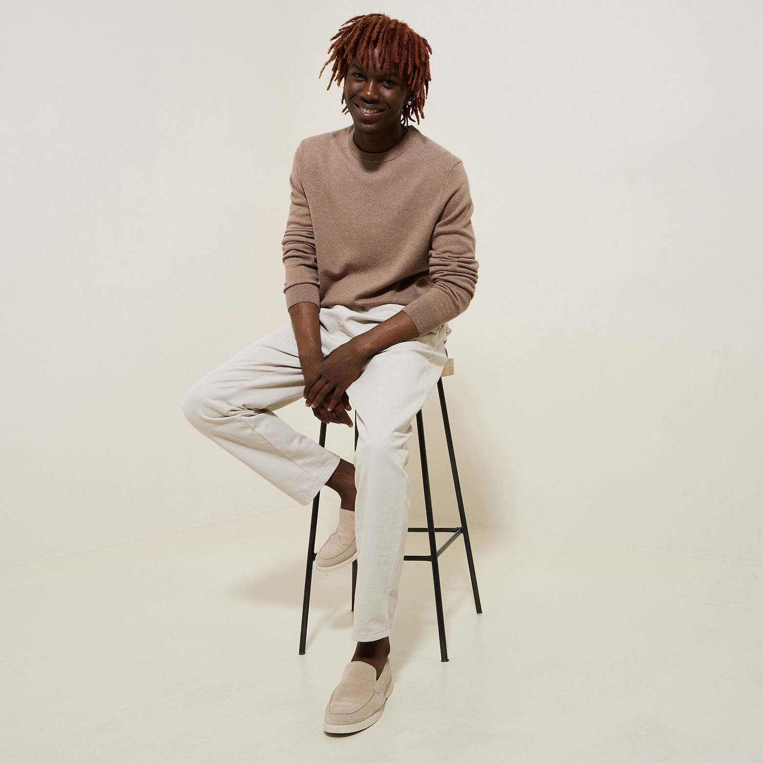 Trui met ronde hals van merinos/kasjmiermix