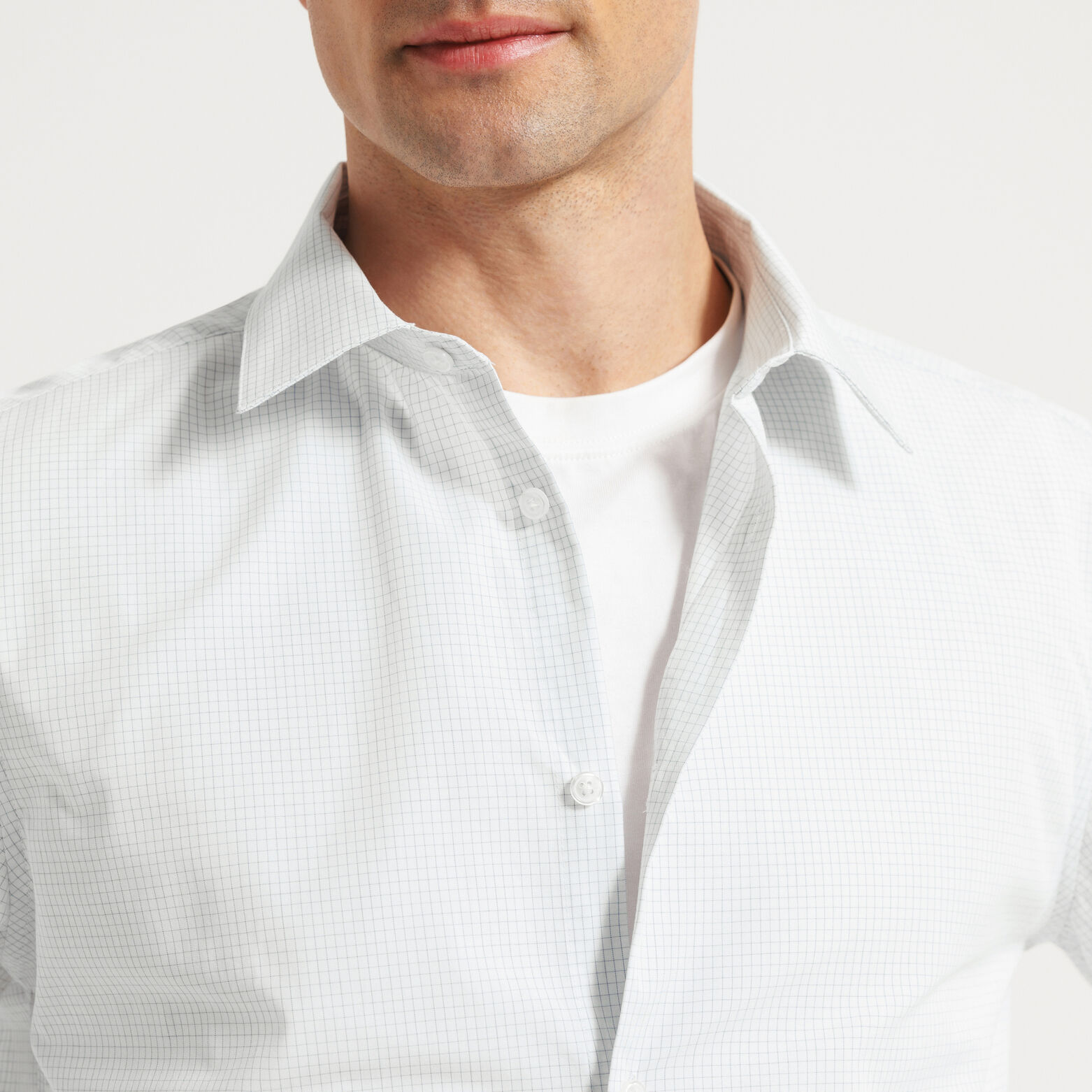 Chemise regular carreaux en coton