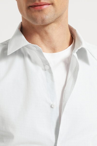 Chemise regular carreaux en coton