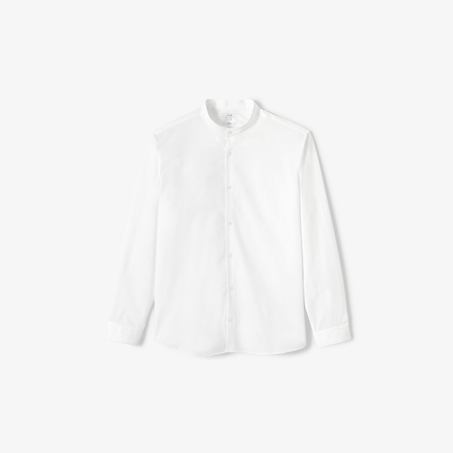 Chemise en coton col mao regular unie