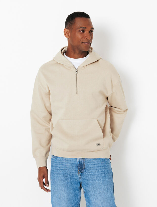 Sweat &agrave; capuche col zipp&eacute;