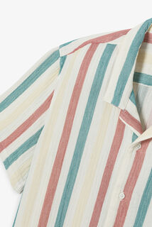 Chemisette en gaze de coton rayée
