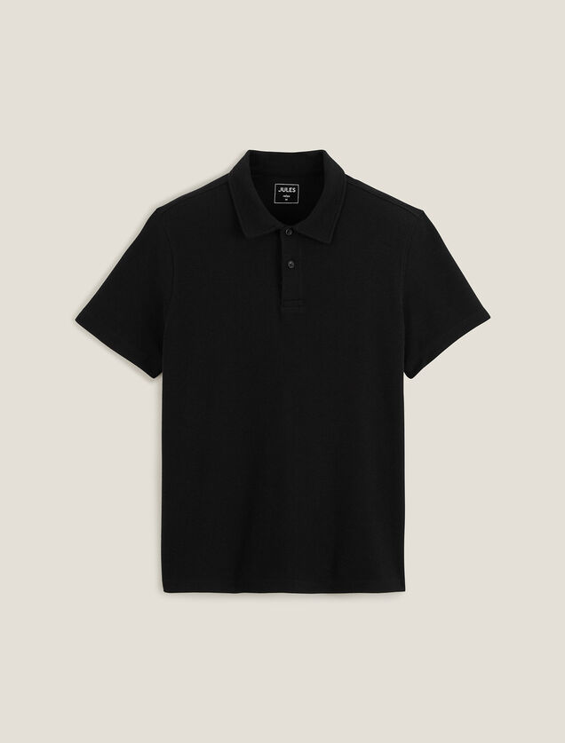 Polo manches courtes relax uni texturé