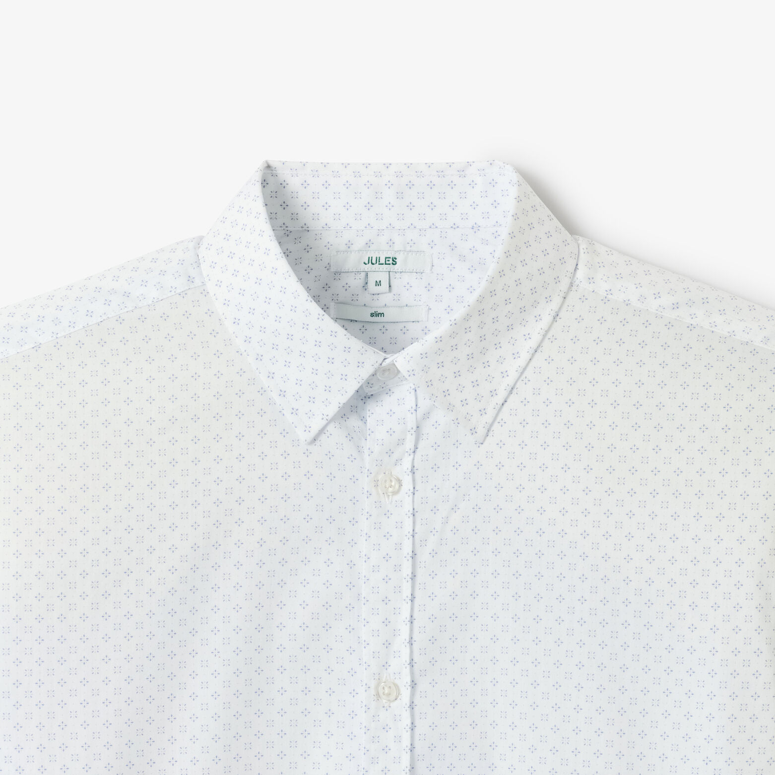 Chemise en coton imprim&eacute; g&eacute;om&eacute;trique slim