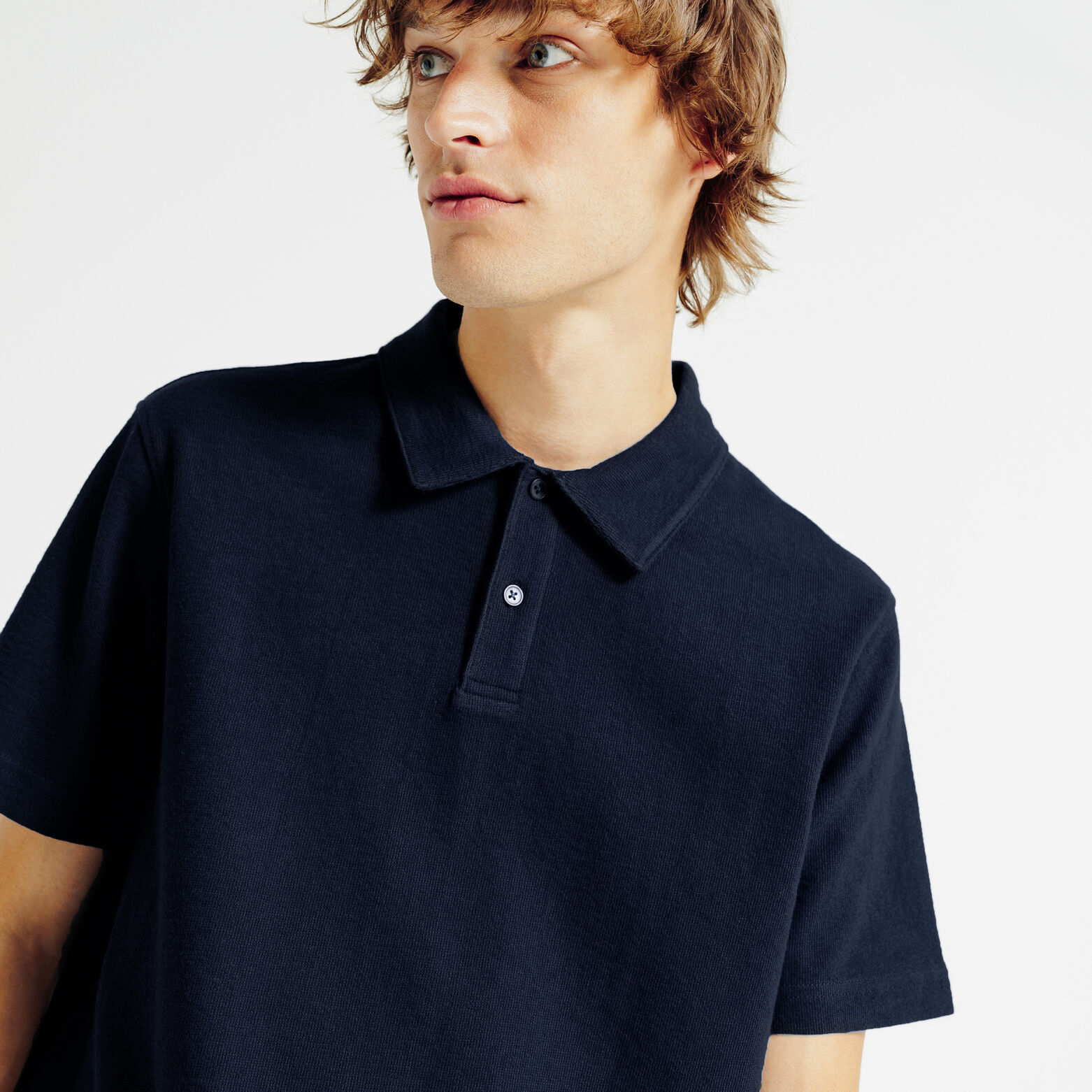 Polo korte mouwen in textuurstof