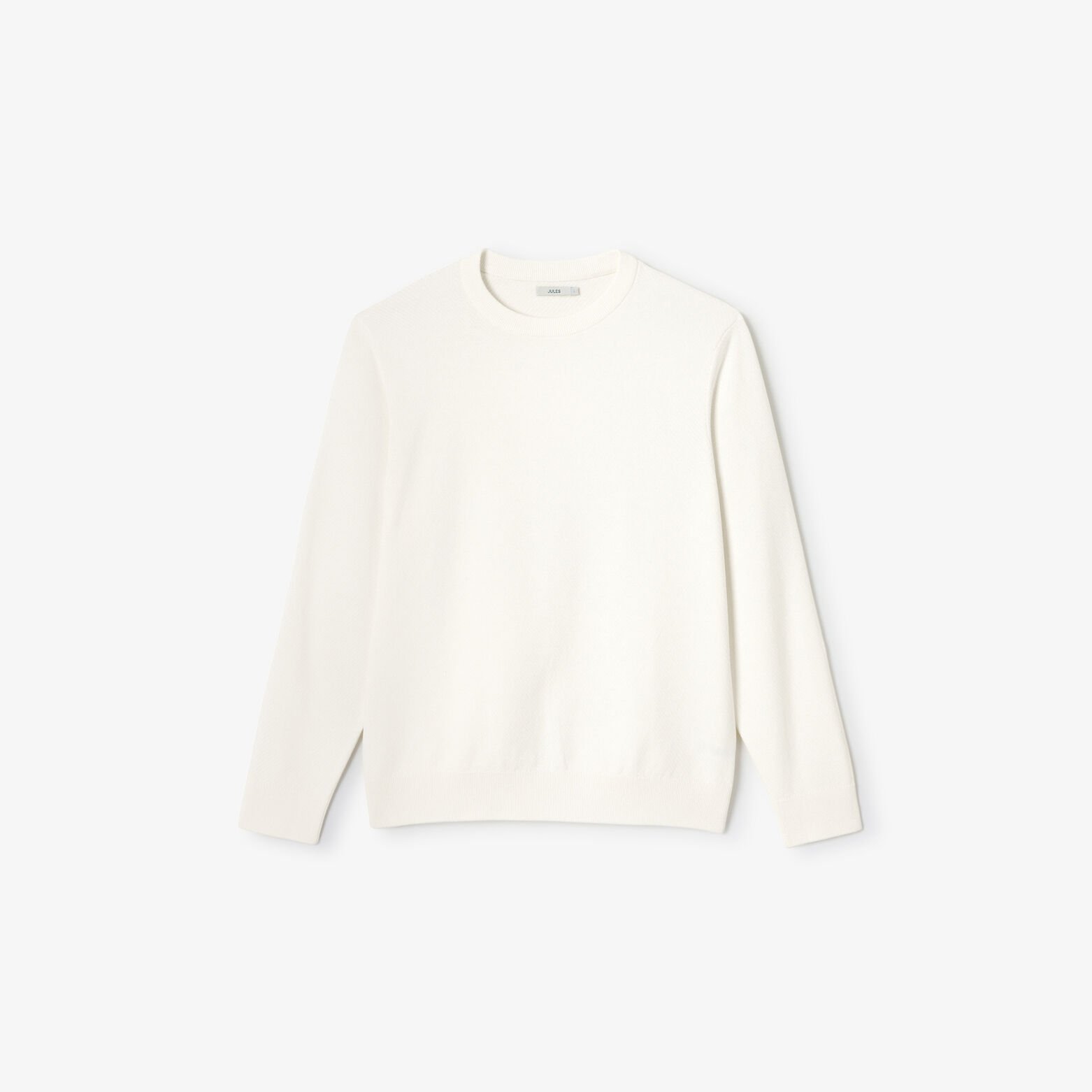 Pull col rond jeux de points fantaisie