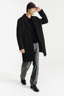 Manteau hiver long col tailleur