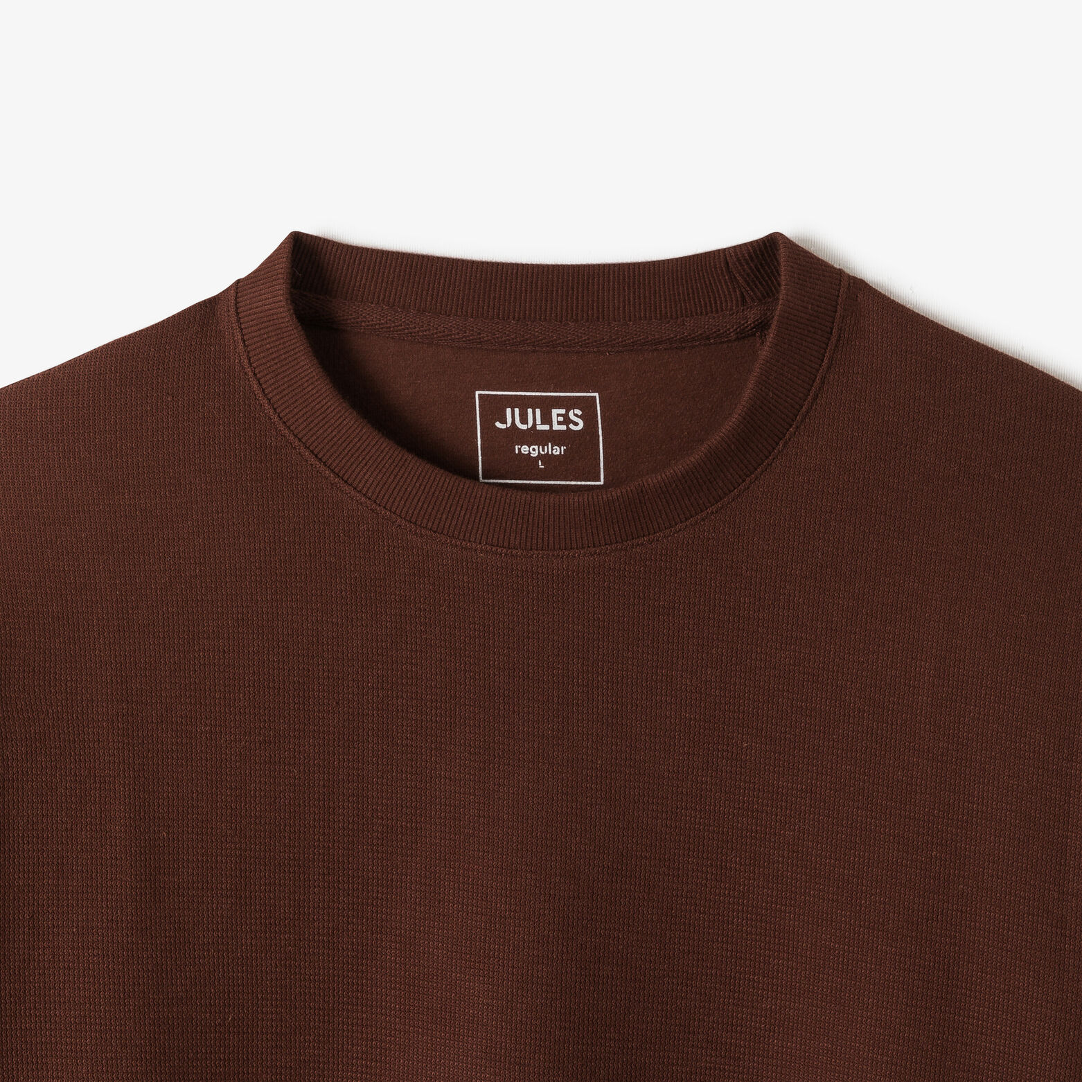 T-shirt lange mouwen in reliëfstof