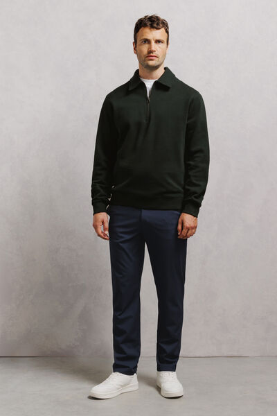 Sweater met polokraag en rits