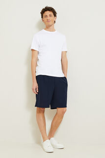 Bermuda met elastische taille in textuurstof