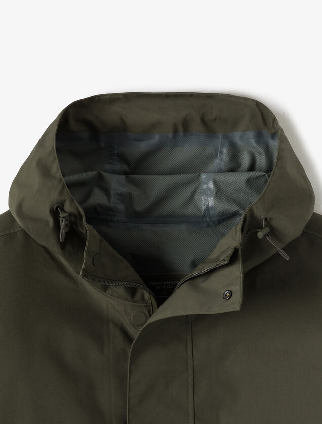 Parka longue waterproof &agrave; capuche