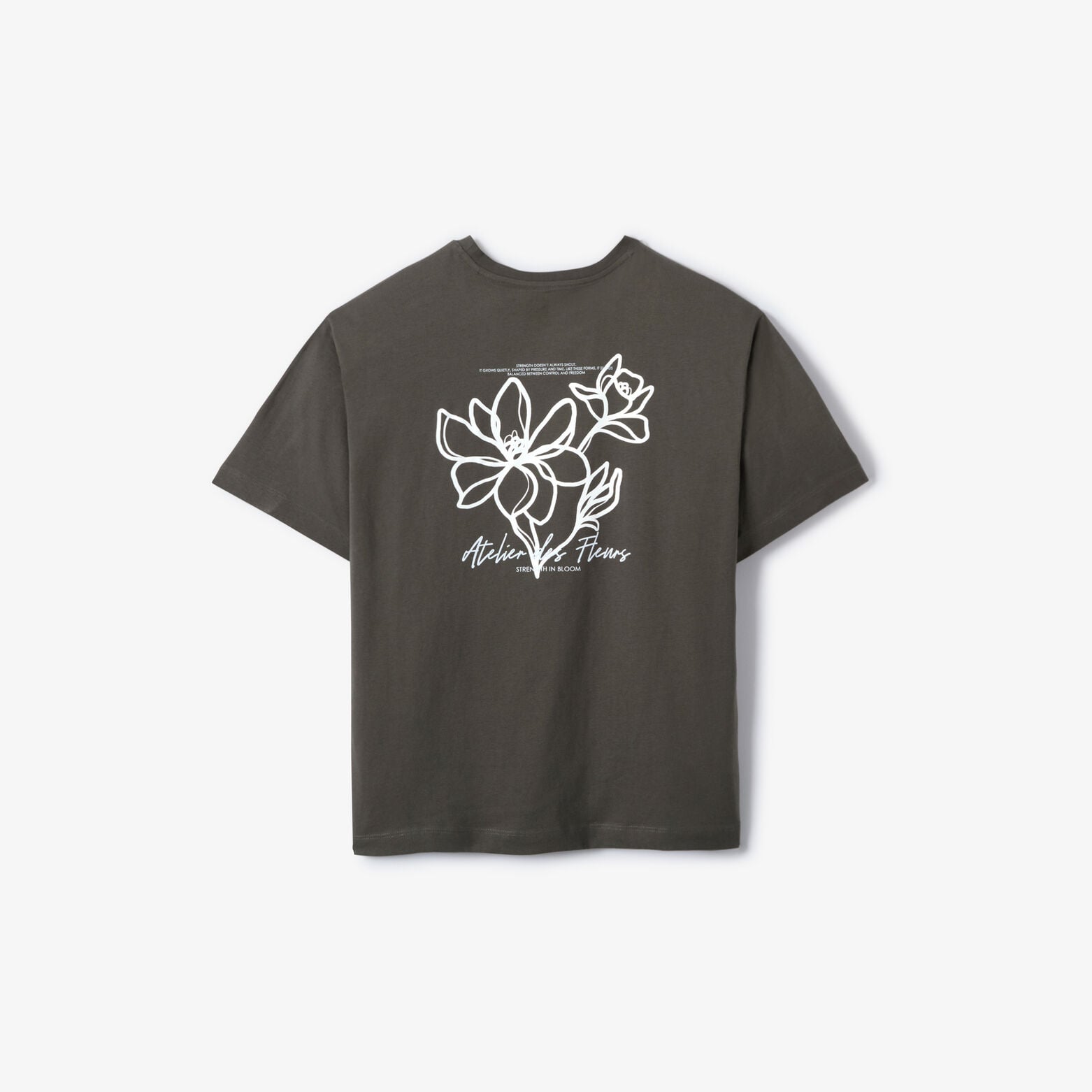 Tee shirt imprim&eacute; devant et dos fleurs