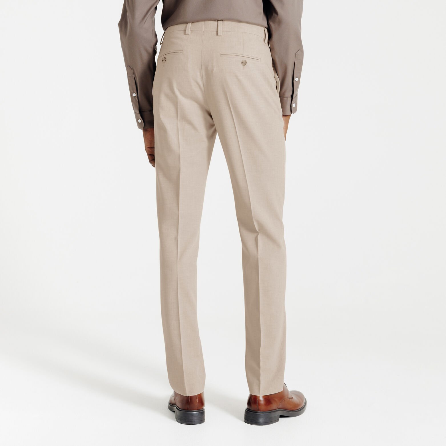 Tweekleurige comfort fit kostuumbroek