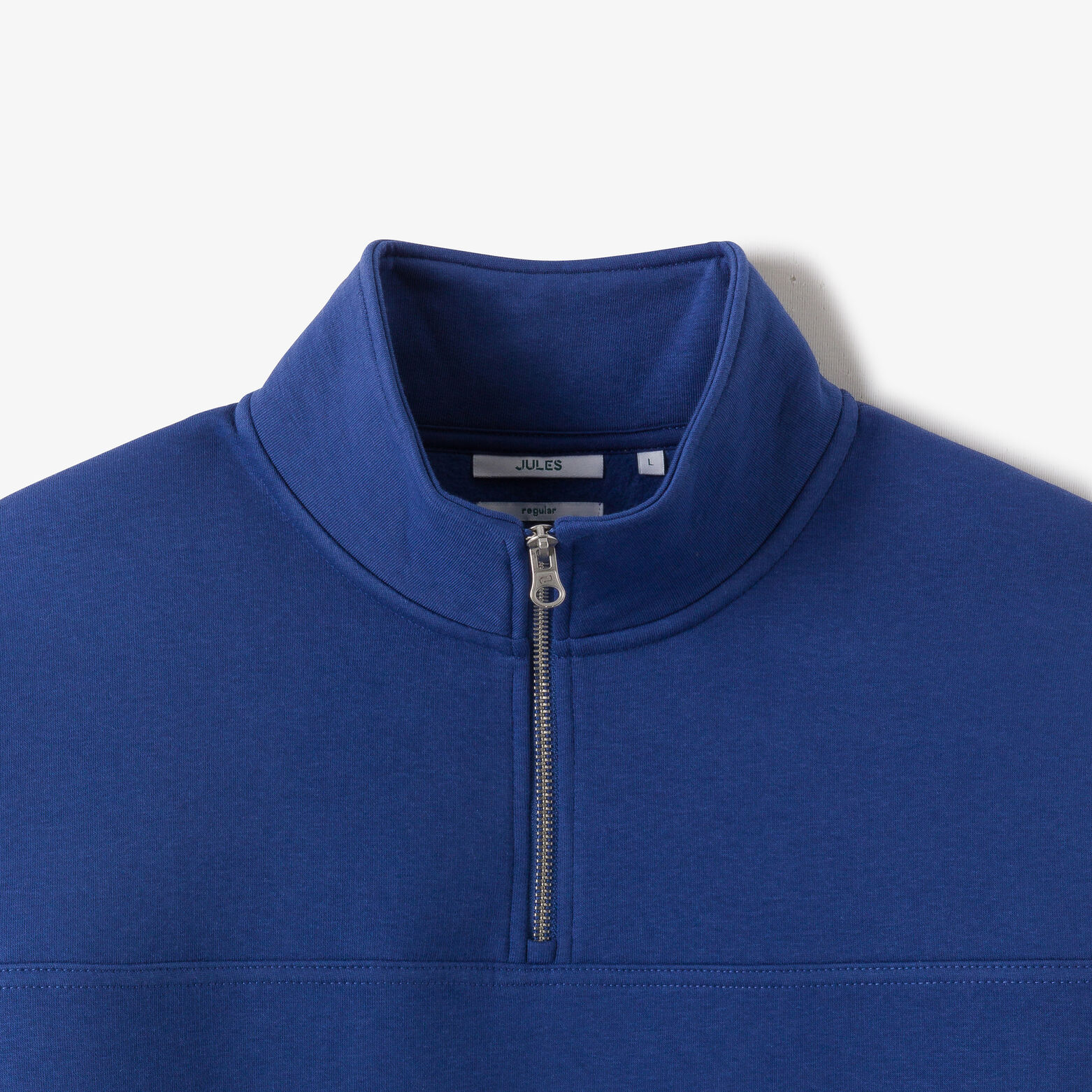 Sweat col montant zippé uni