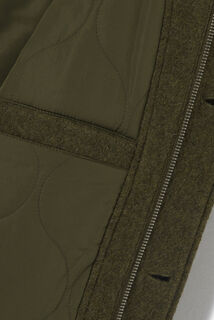 Blouson en laine col chemise