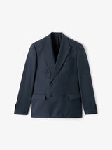 Veste de costume crois&eacute;e confort ray&eacute;e