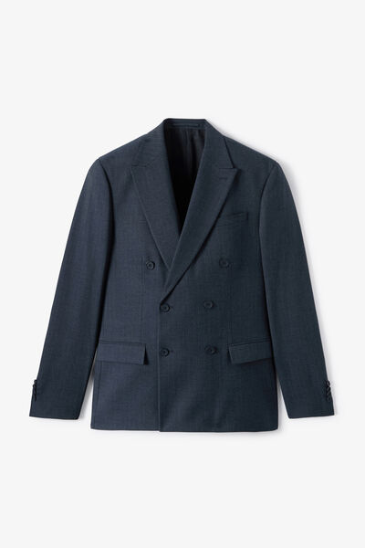 Veste de costume crois&eacute;e confort ray&eacute;e
