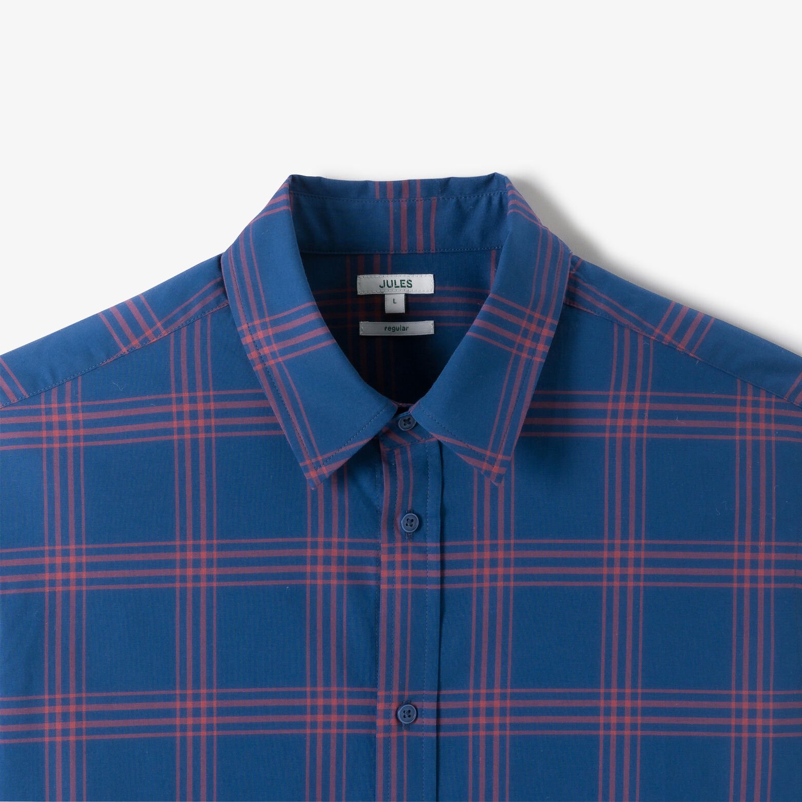 Regular fit geruite hemd in katoen