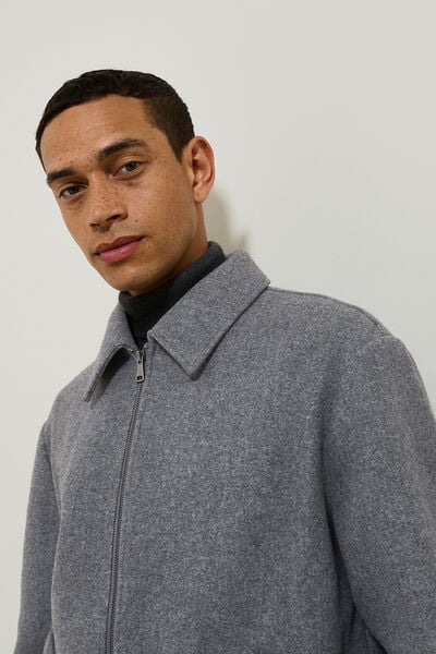 Blouson col chemise zippée