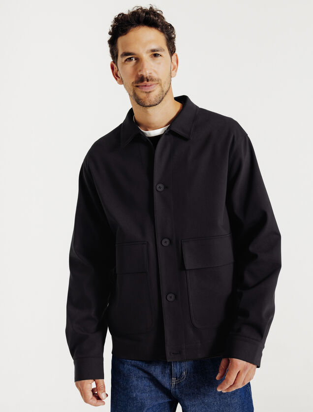 Veste boutonn&eacute;e col chemise