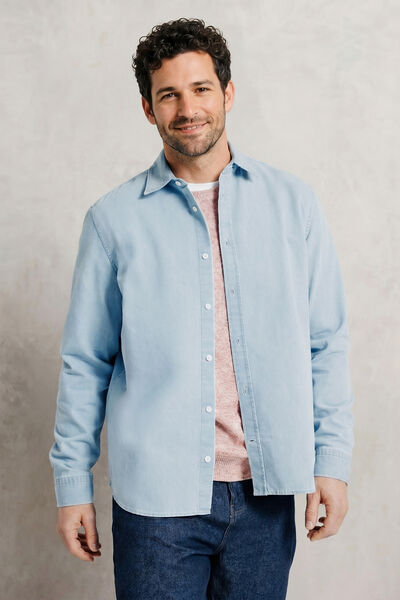 Regular fit denim hemd