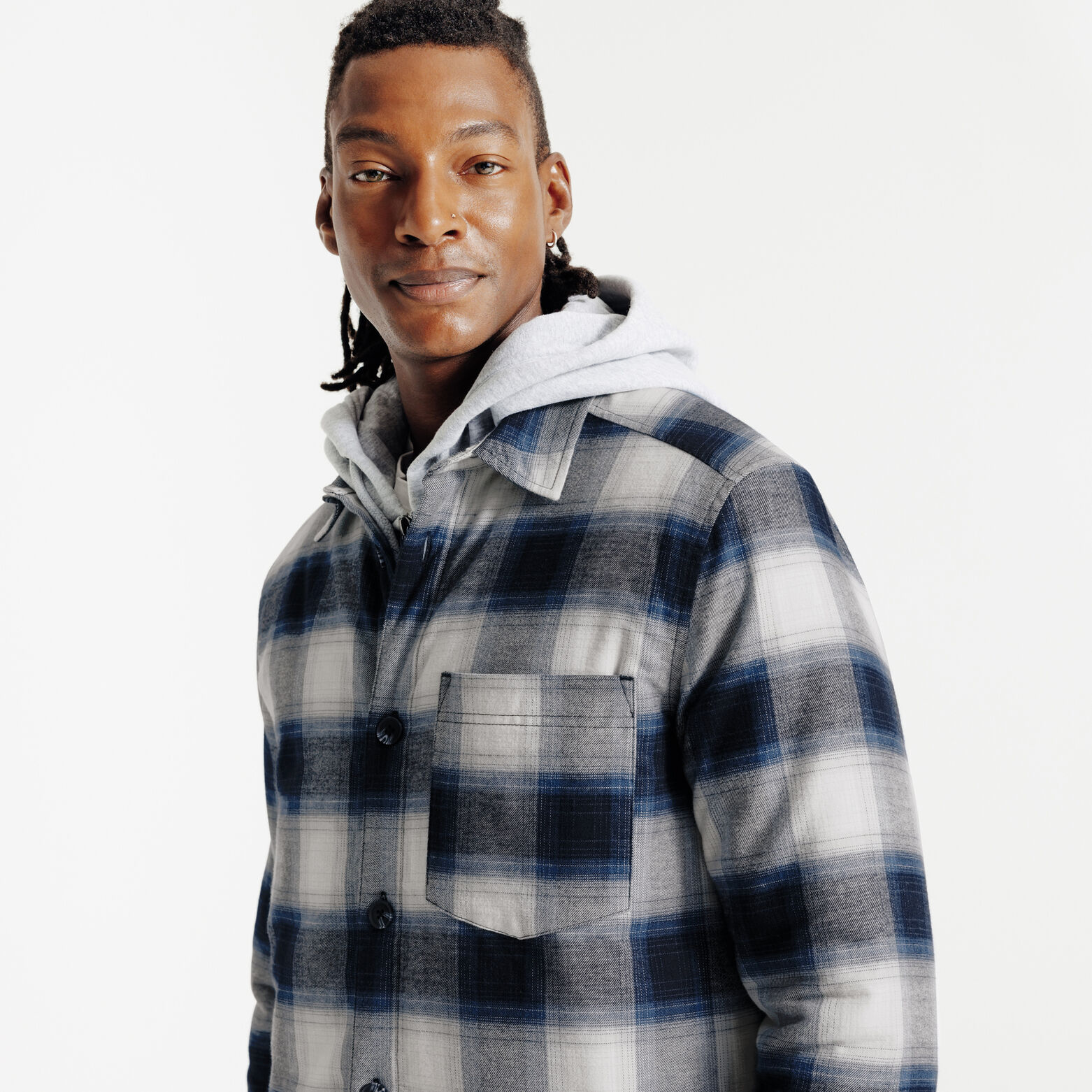 Gevoerd overhemd in katoen