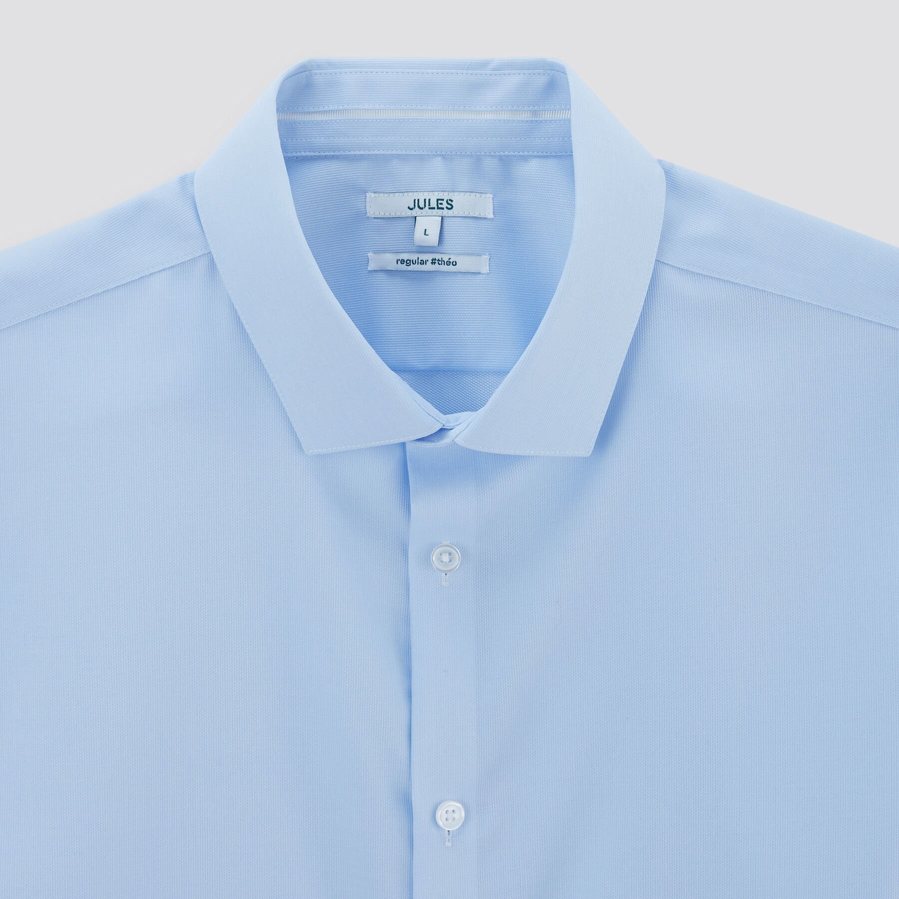 Chemise regular unie coton sans repassage