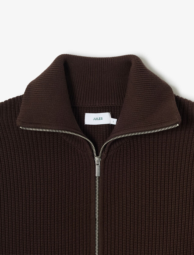 Gilet met rits en truckerskraag