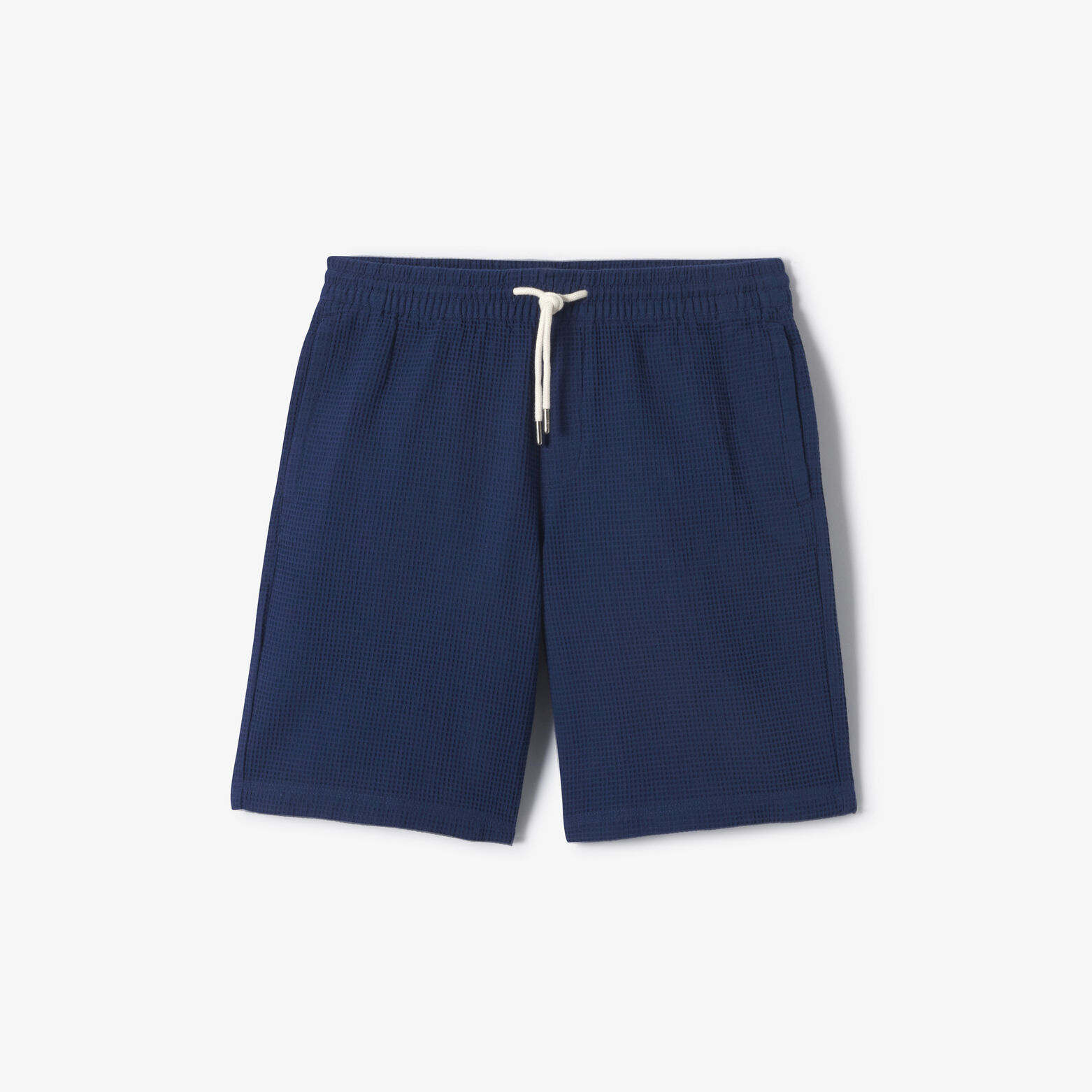 Bermuda in wafelstof met elastische tailleband