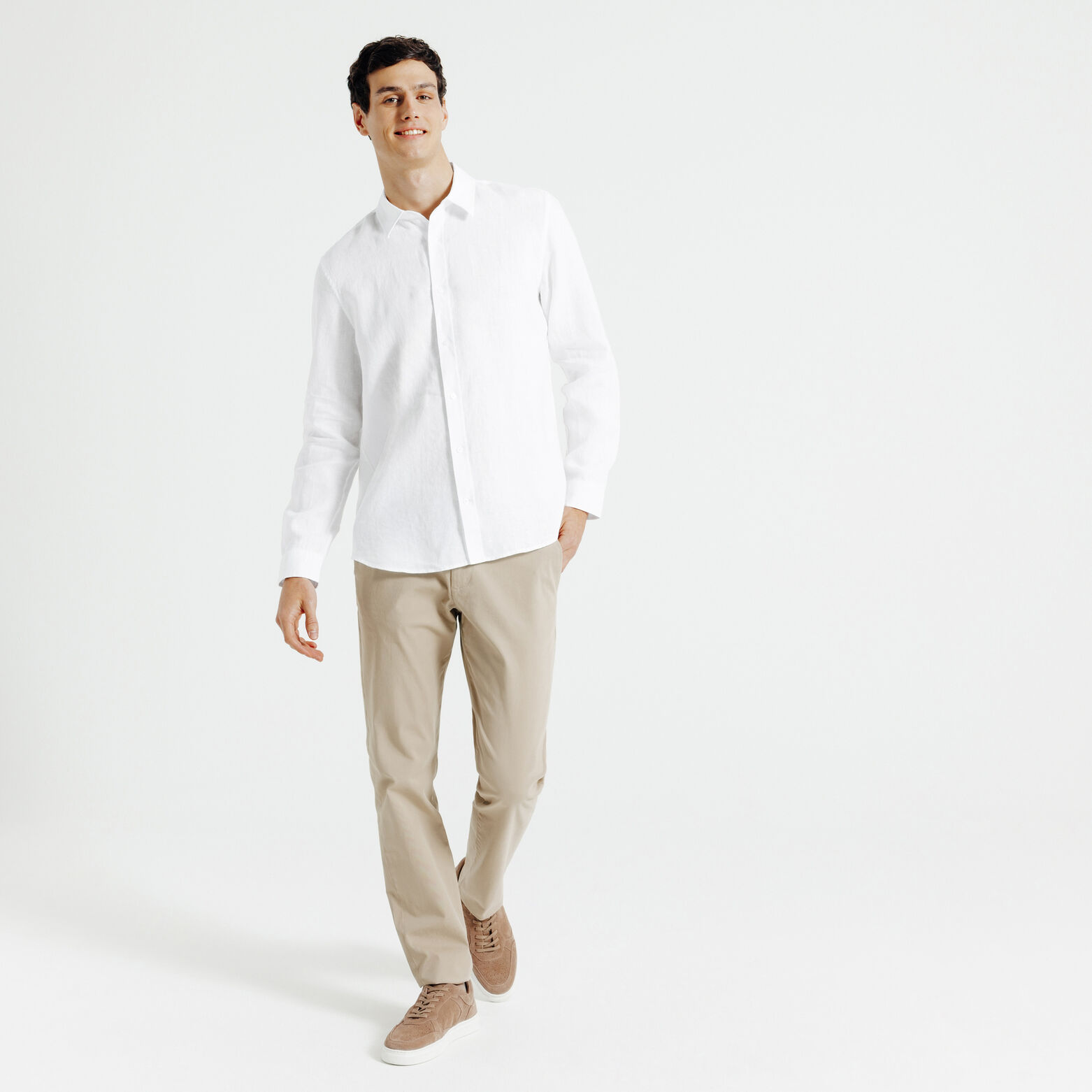 Effen hemd in linnen