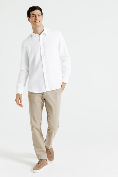 Effen hemd in linnen