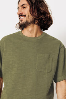 Tee shirt matière éponge col rond