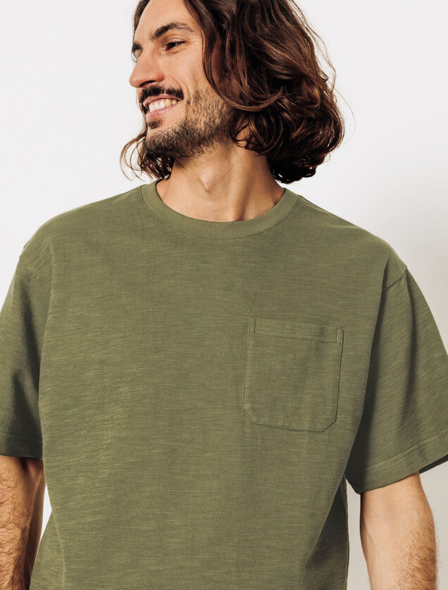 Tee shirt matière éponge col rond
