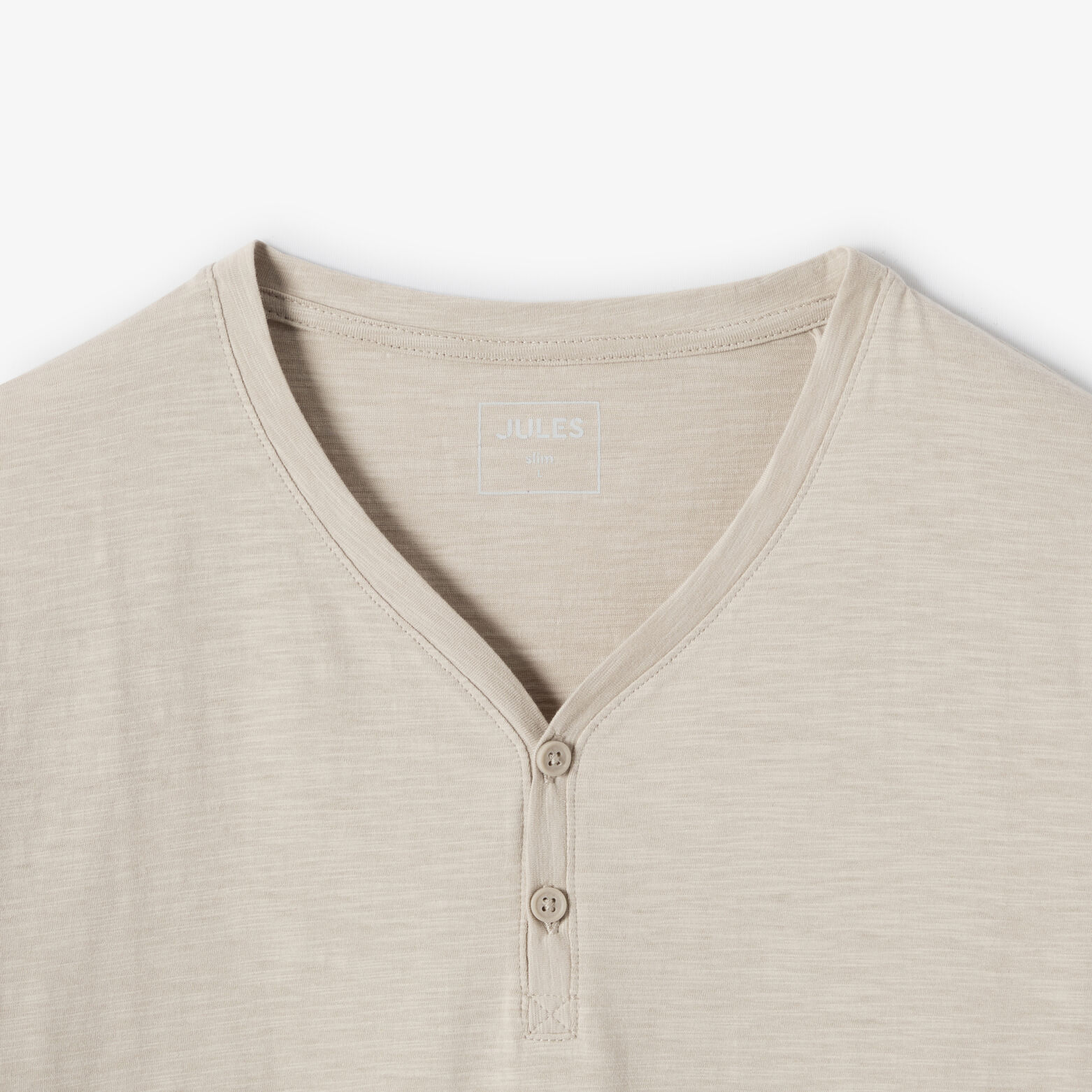 T-shirt met knooplijst in gevlamde stof