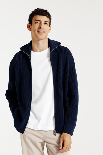 Gilet zippé col camionneur