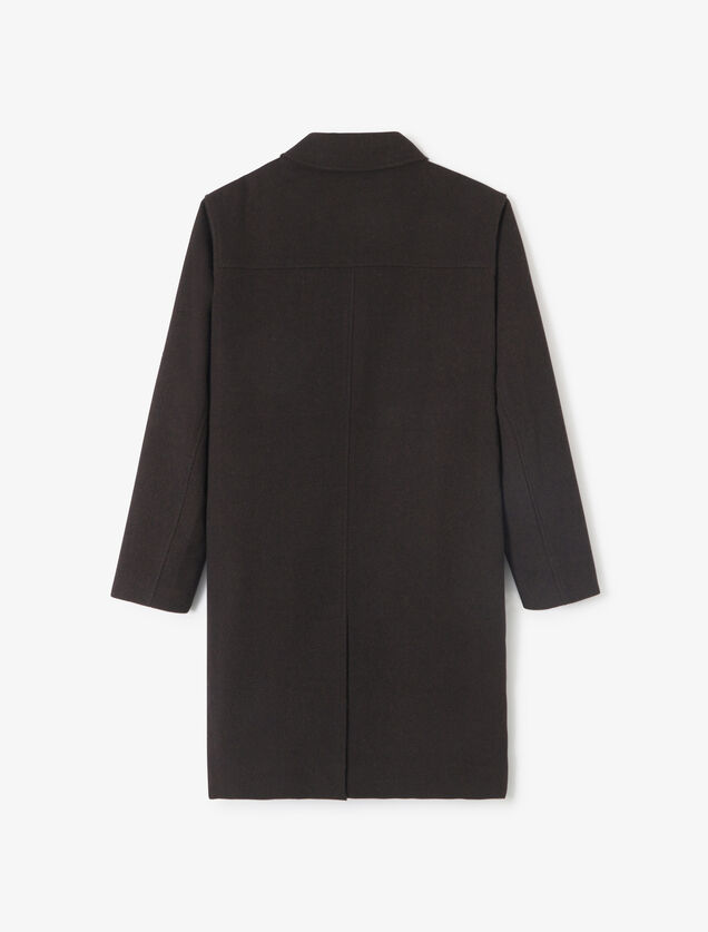 Manteau long col chemise