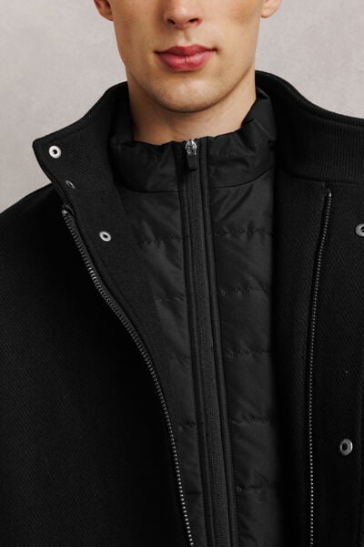 Manteau court parementure amovible