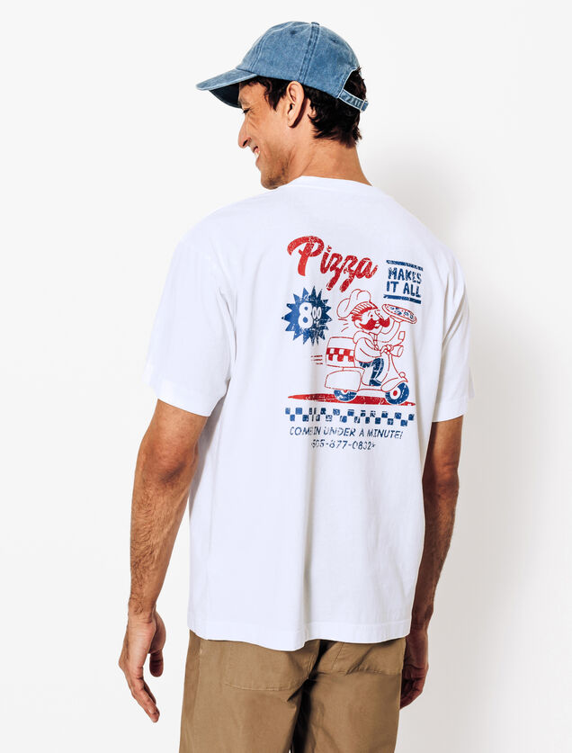 Tee shirt imprim&eacute; col rond